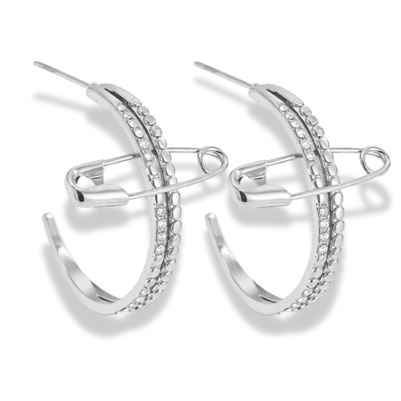 Safety Pin Ohrstecker 14K Vergoldet