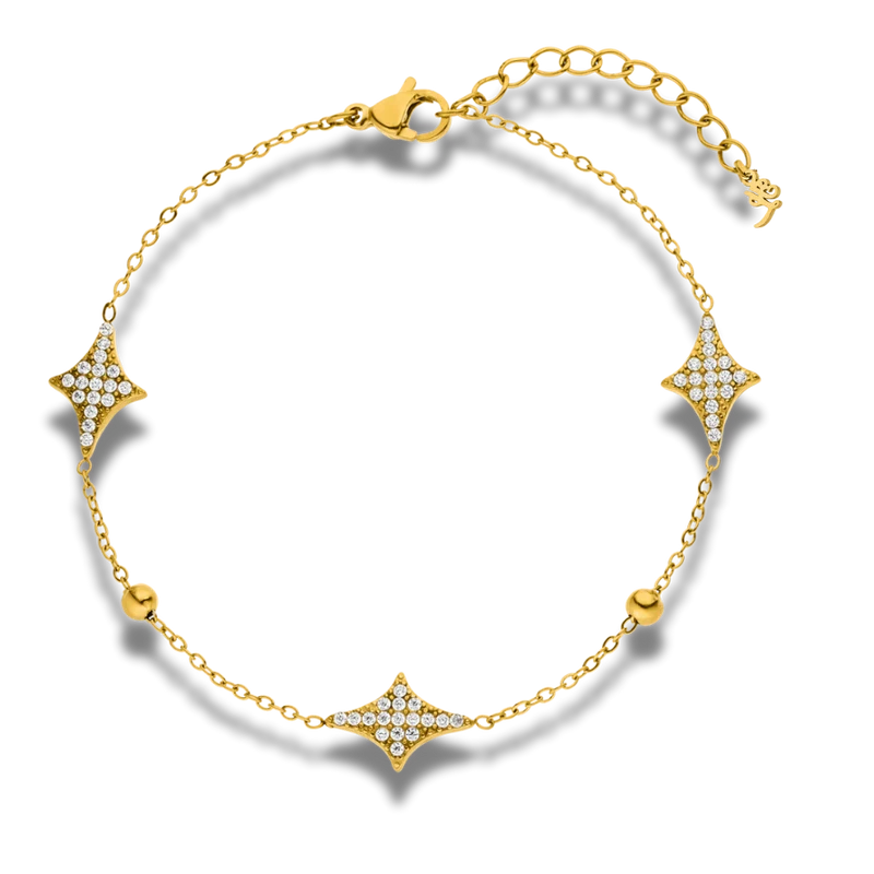 Everlasting Carreau Armband 14K Vergoldet
