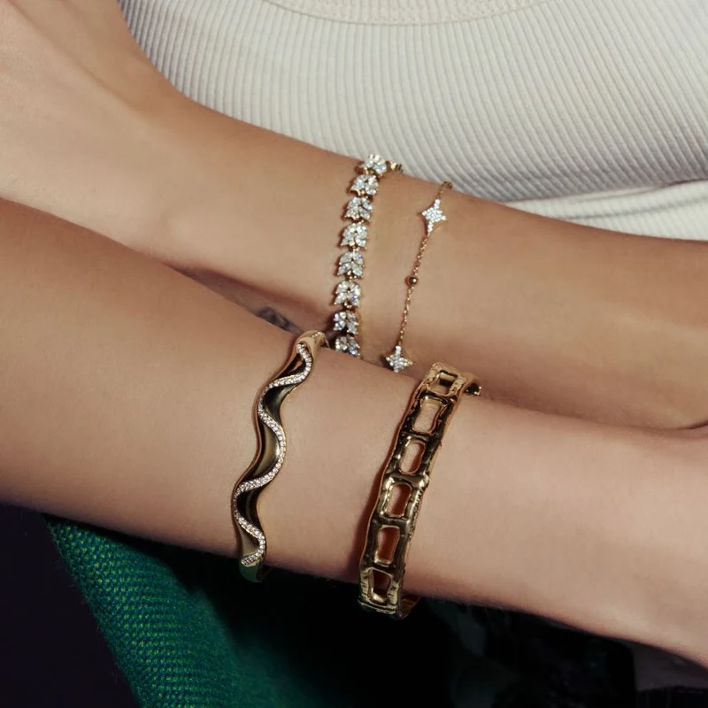 Everlasting Carreau Armband 14K Vergoldet