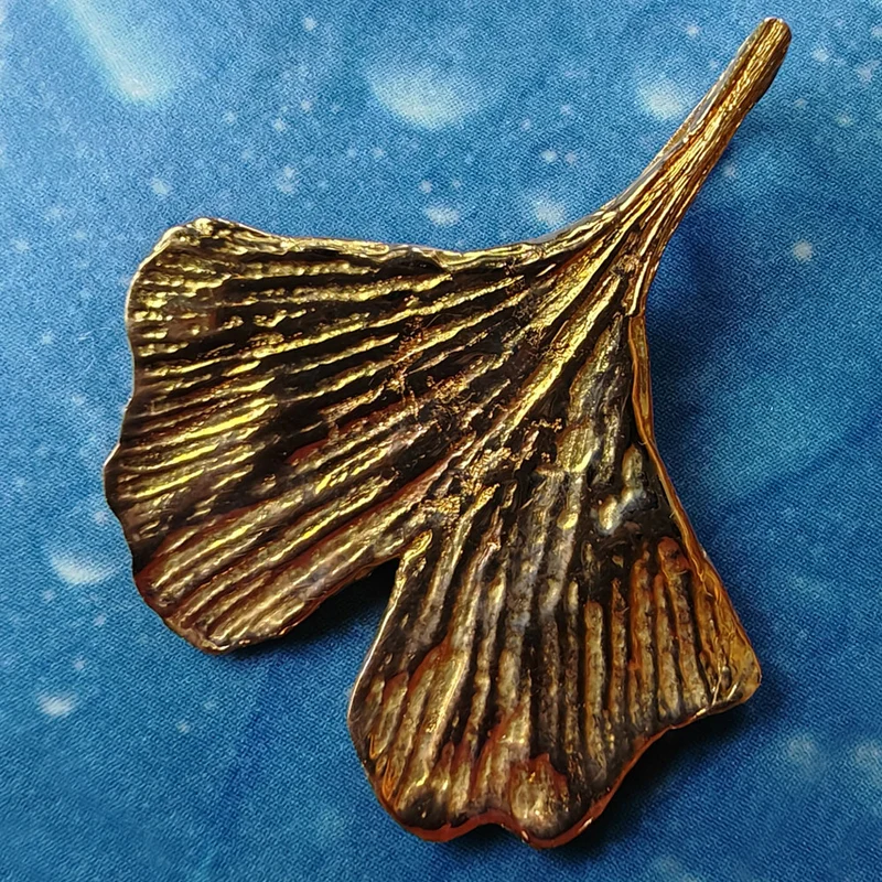 Ginkgo Blatt Anhänger Gold s
