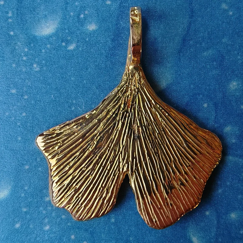Ginkgo Blatt Anhänger Gold s
