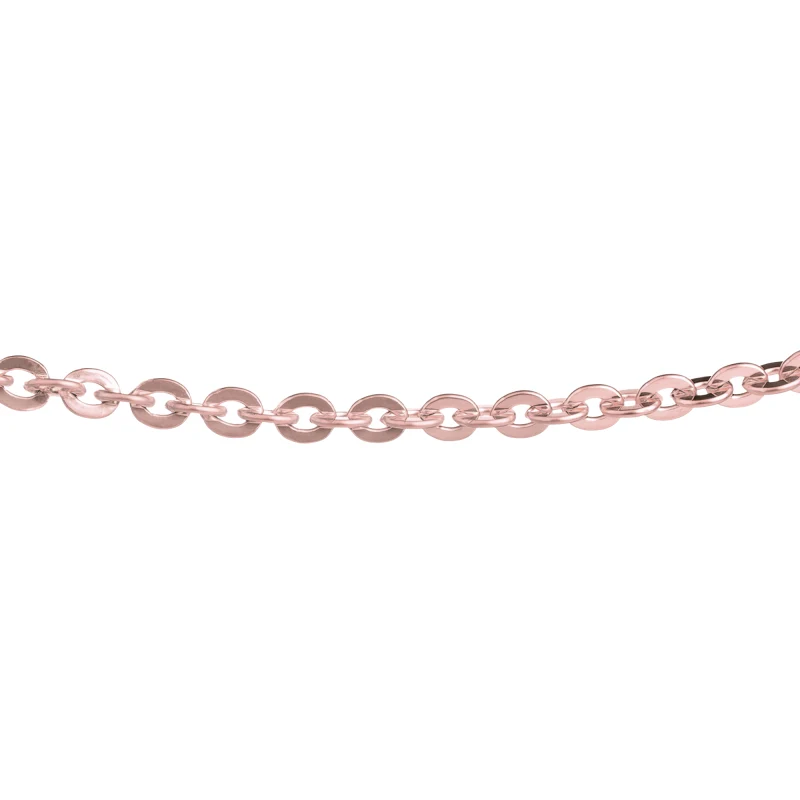 Edelstahl Kette Roegold-Beschichtung Ernstes Design AK24