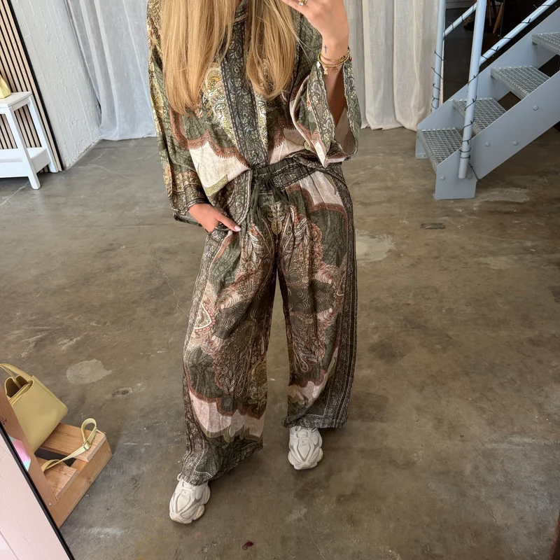 Seidenhose Toskana - Olive
