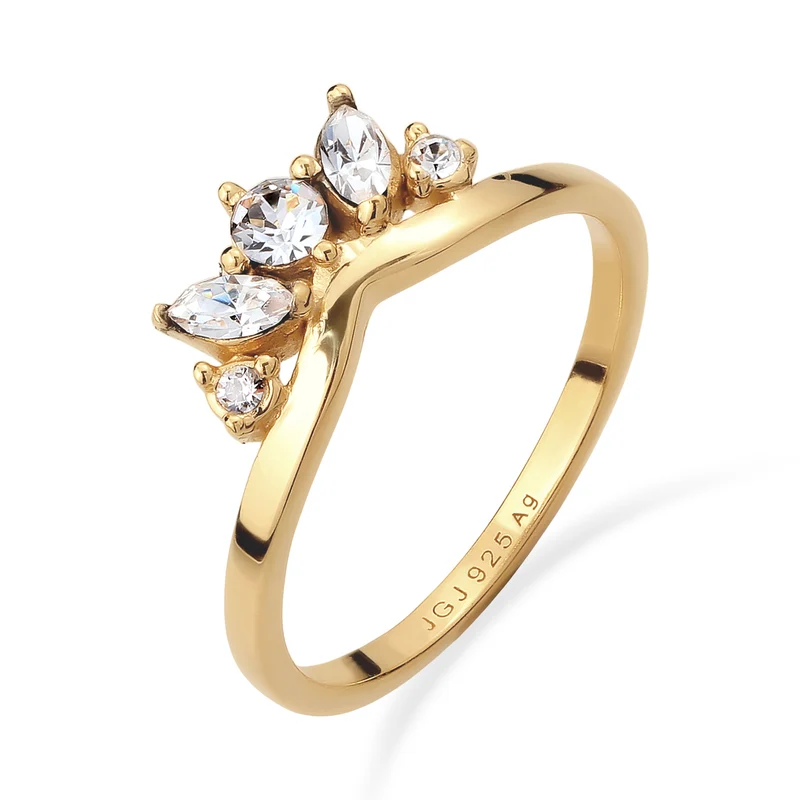 Ring Krone | Mit Kristallen von Swarovski® (Weiß)