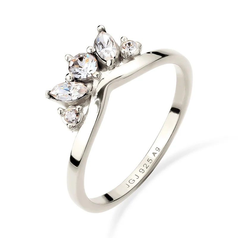 Ring Krone | Mit Kristallen von Swarovski® (Weiß)