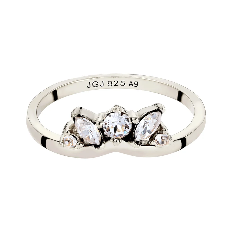 Ring Krone | Mit Kristallen von Swarovski® (Weiß)