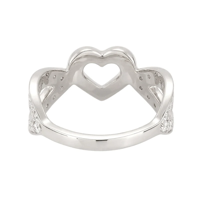 Ring Herz | Zirkonia (Weiß)