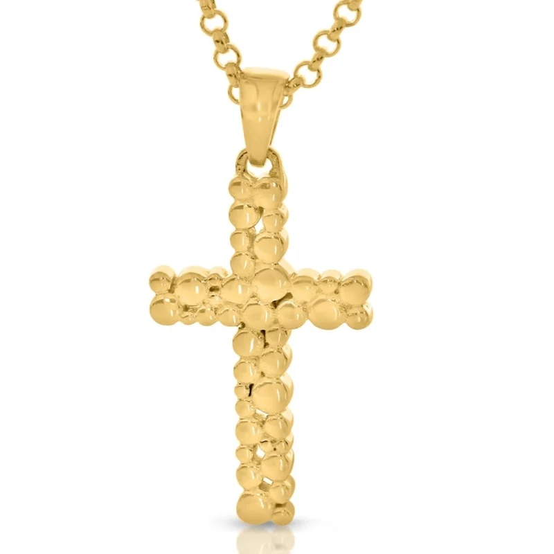 Kreuz Kette vergoldet Anhänger Kreuze elegante Halskette