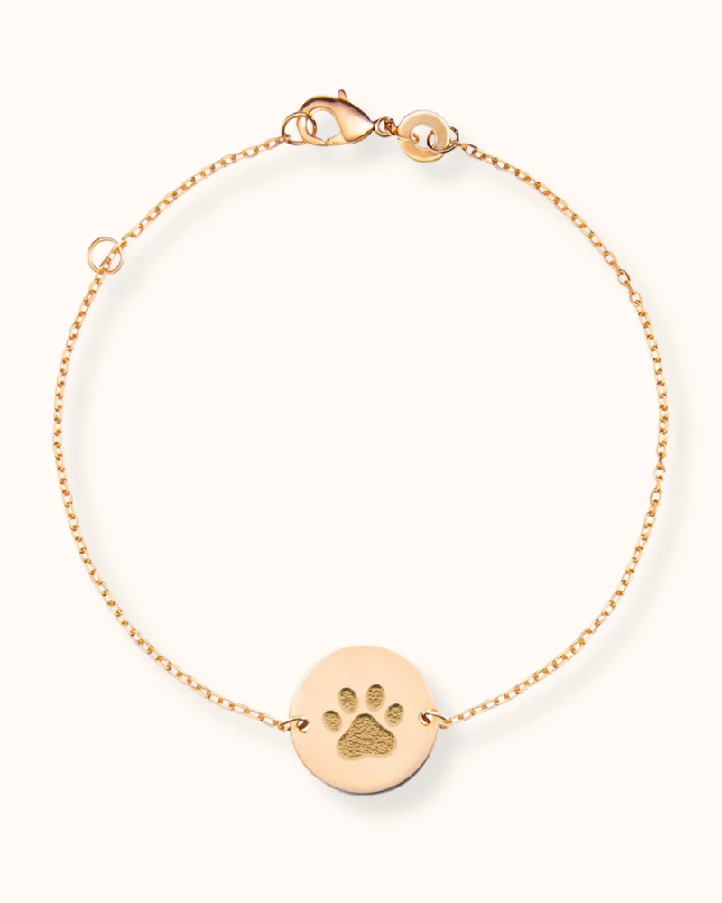 Pootafdruk Coin Armband - Verguld - Gepersonaliseerd Sieraad