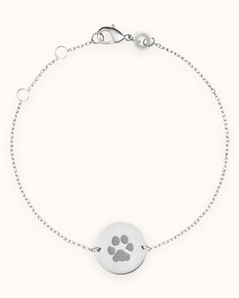 Pootafdruk Coin Armband - Zilver - Gepersonaliseerd Sieraad