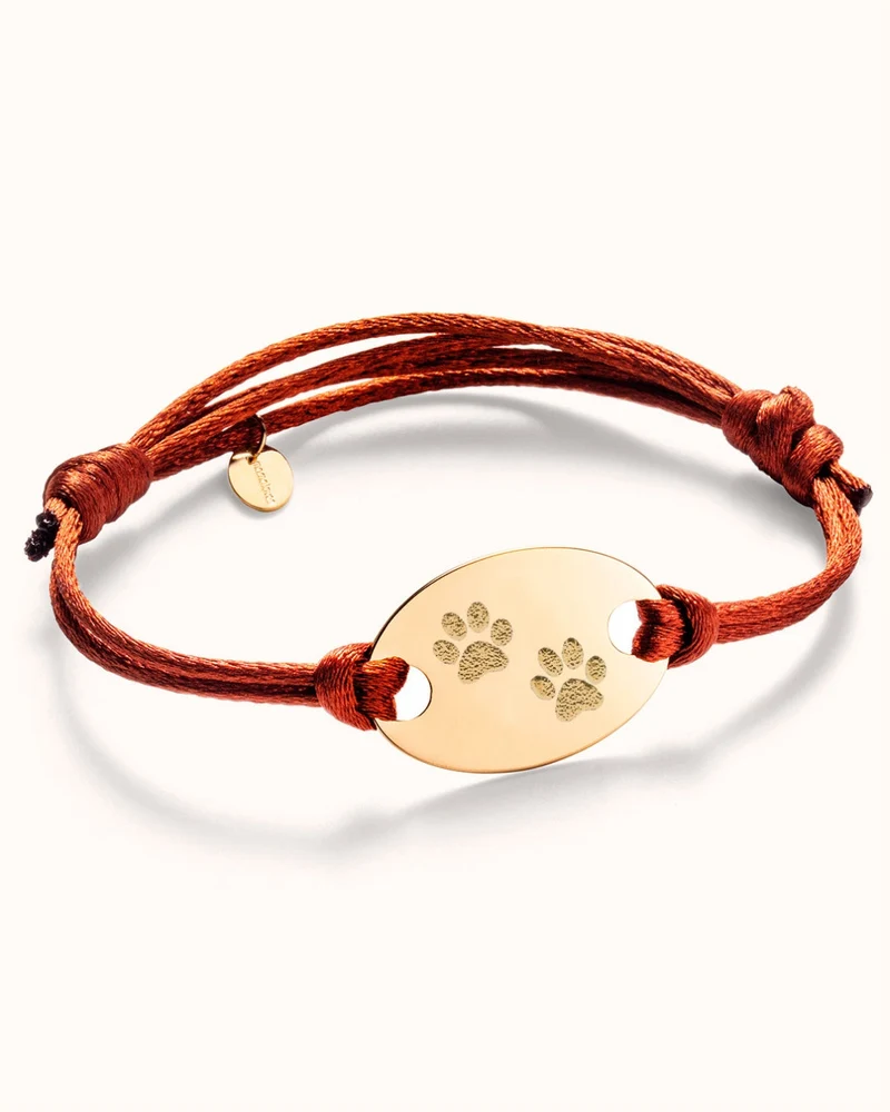 Pootafdruk Oval Armband - Verguld - Gepersonaliseerd Sieraad