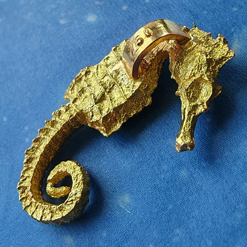 Gold Seepferdchen Anhänger Junge s