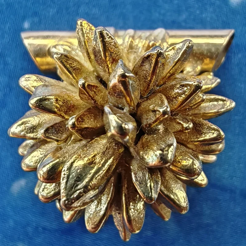 Skabiose Blüte Gold Teufelsabbiss Anhänger