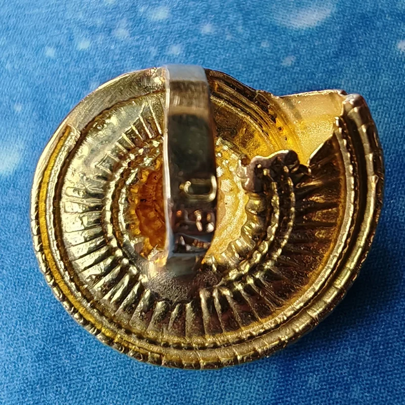 Maritimer Gold Anhänger Schnecke Sonnenuhr xs