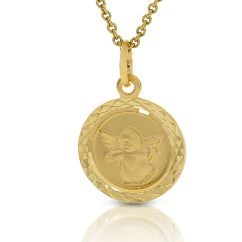 Schutzengel Anhänger Taufgeschenk 333er Gold