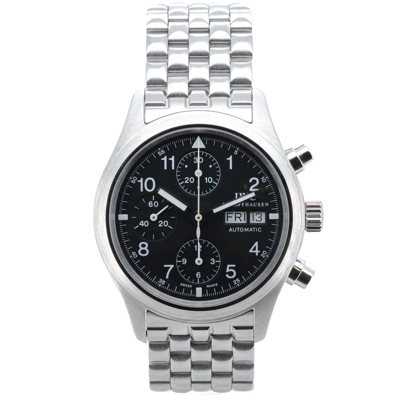 IWC Pilot 39mm Flieger Chronograph IW3706 Edelstahl B&P Dif X