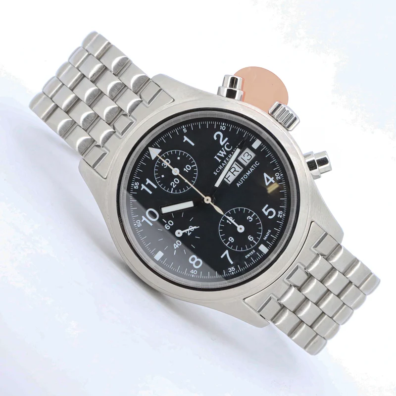 IWC Pilot 39mm Flieger Chronograph IW3706 Edelstahl B&P Dif X