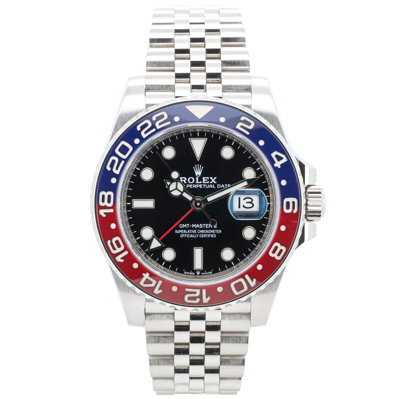 Rolex GMT-Master II 40mm 126710BLRO Pepsi Jubilee Edelstahl Automatik B&P DifFR19576 X