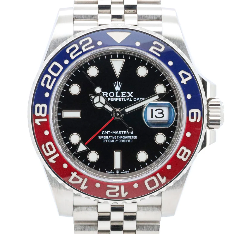 Rolex GMT-Master II 40mm 126710BLRO Pepsi Jubilee Edelstahl Automatik B&P DifFR19576 X