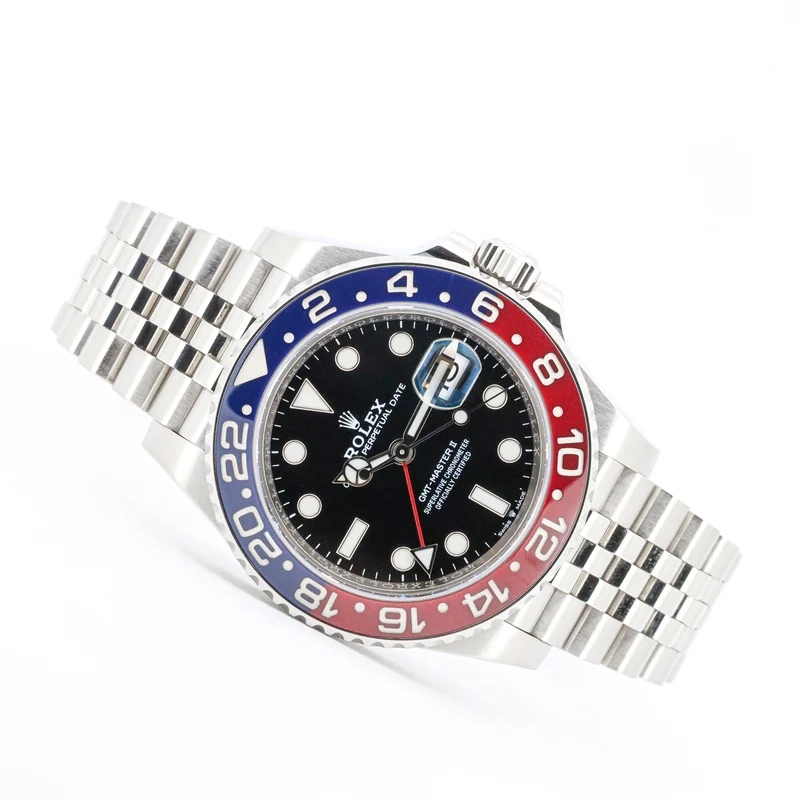 Rolex GMT-Master II 40mm 126710BLRO Pepsi Jubilee Edelstahl Automatik B&P DifFR19576 X