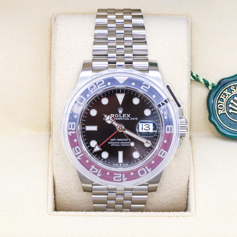 Rolex GMT-Master II 40mm 126710BLRO Pepsi Jubilee Edelstahl Automatik B&P DifFR19576 X