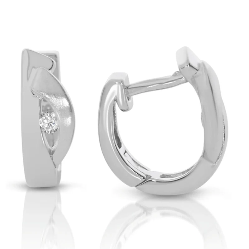 Damenschmuck Creolen 925 Silber Zirkonia