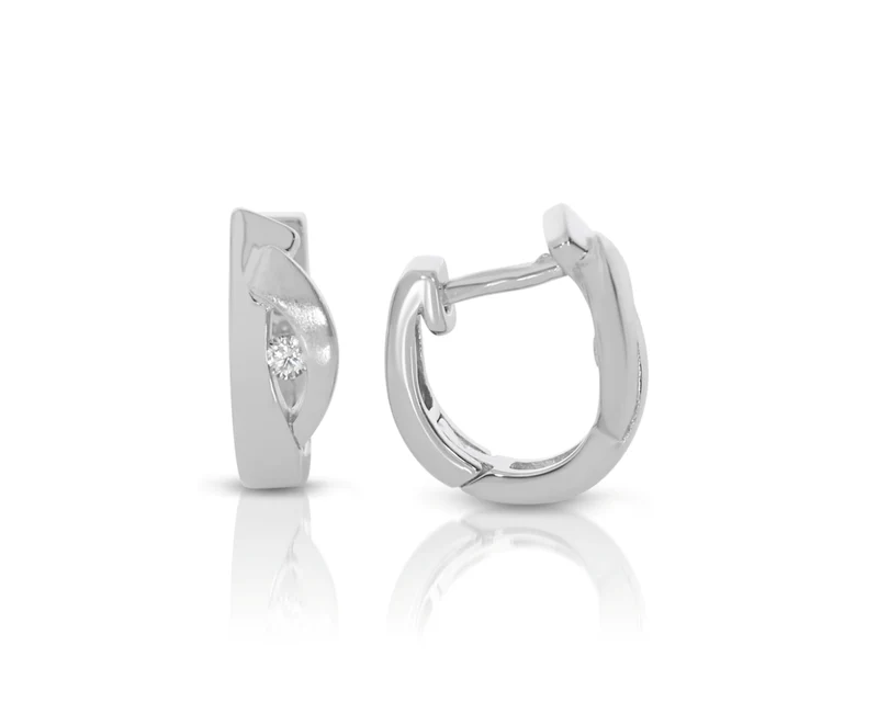 Damenschmuck Creolen 925 Silber Zirkonia
