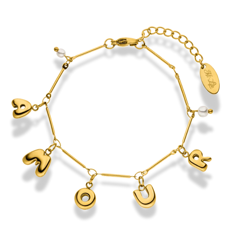 Bubble Amour Armband 14K Vergoldet