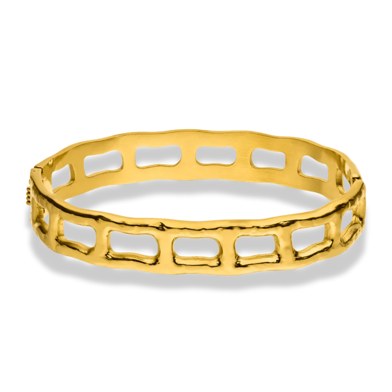 Meltdown Grid Armreif 14K Vergoldet