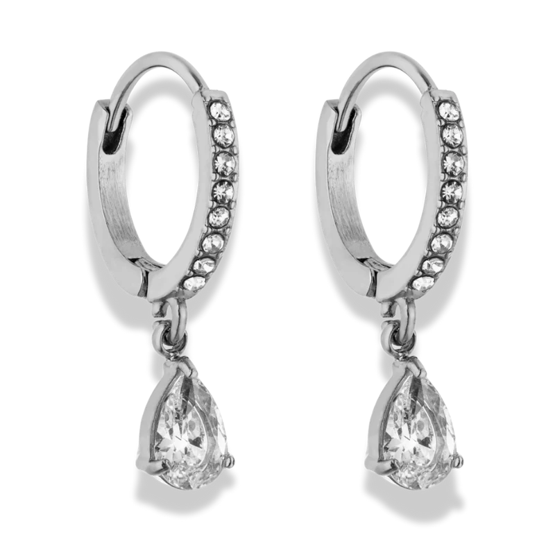 Everlasting Teardrop Huggie Hoop Ohrringe 14K Vergoldet