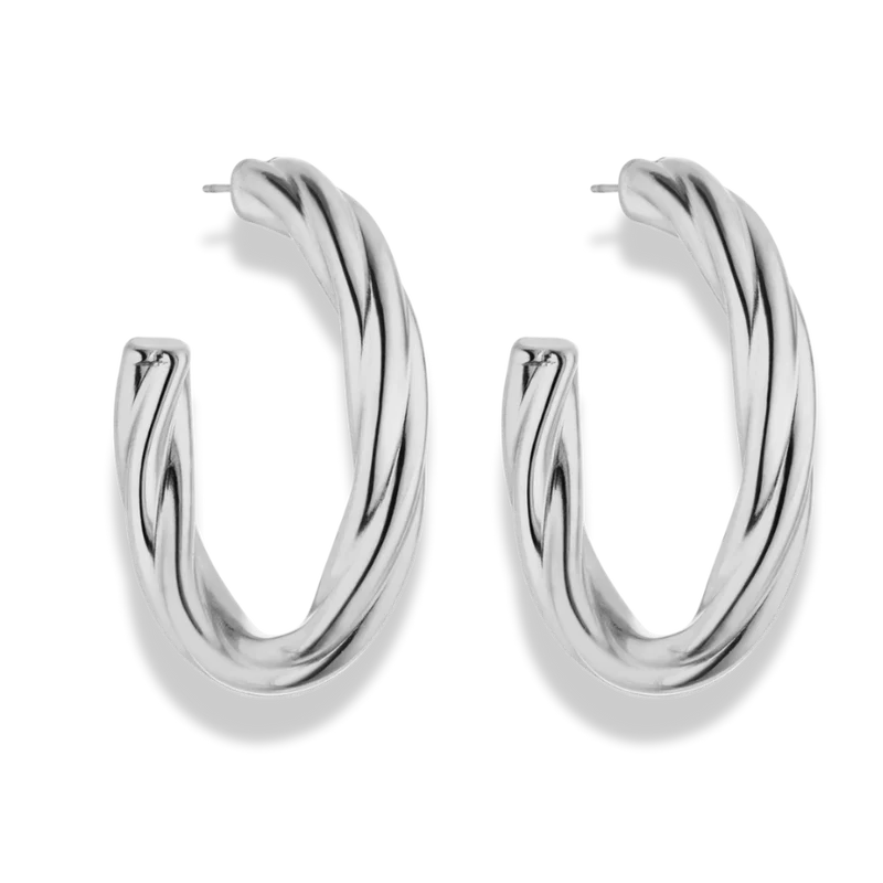 Bold Twisted Meltdown Ohrstecker 14K Vergoldet