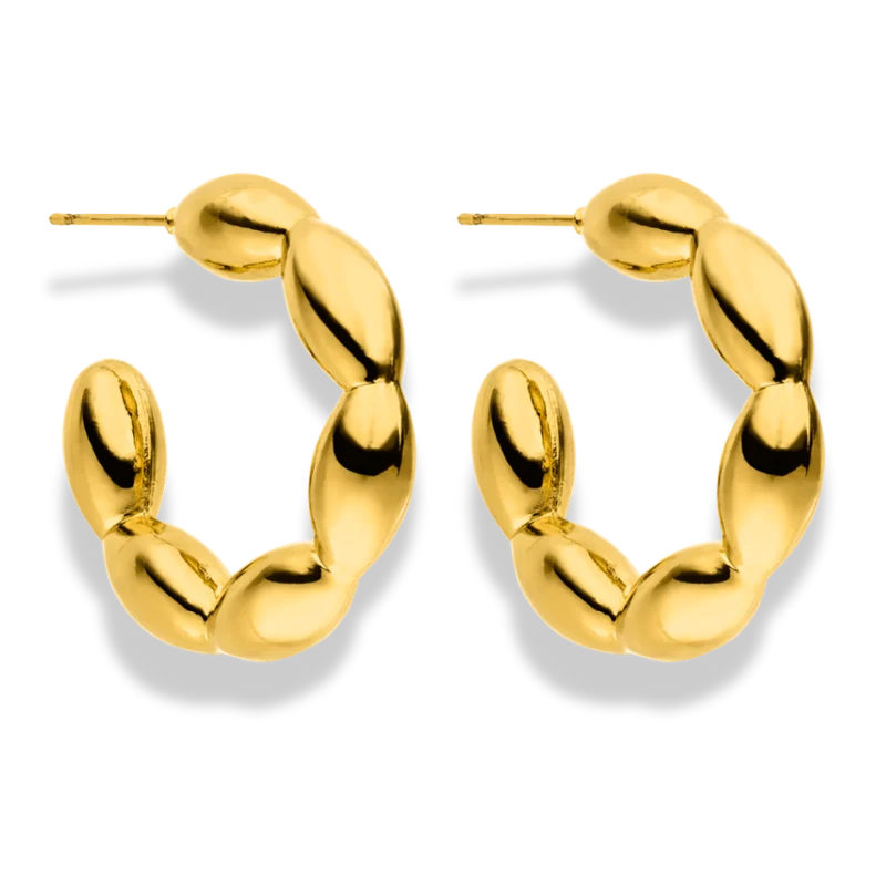Golden Bold Bubble Ohrstecker 14K Vergoldet