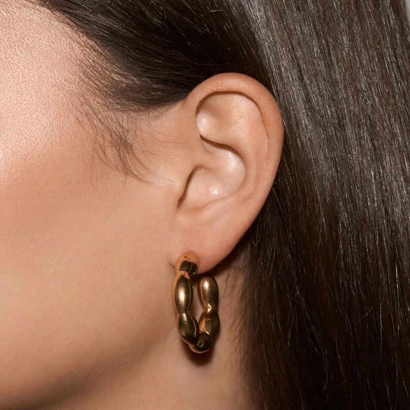 Golden Bold Bubble Ohrstecker 14K Vergoldet