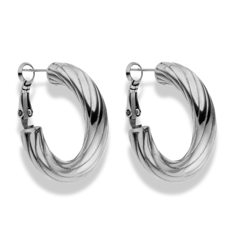 Twisted Bold Hoops Ohrringe 14K Vergoldet