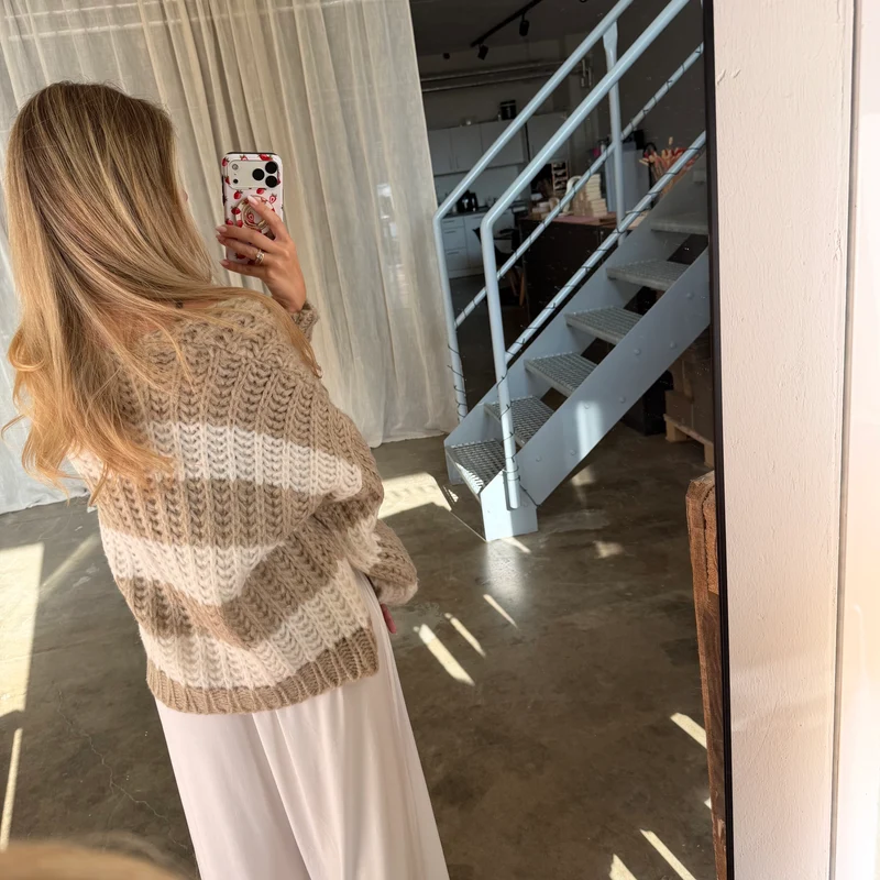 Strickjacke Lima - Beige x Creme