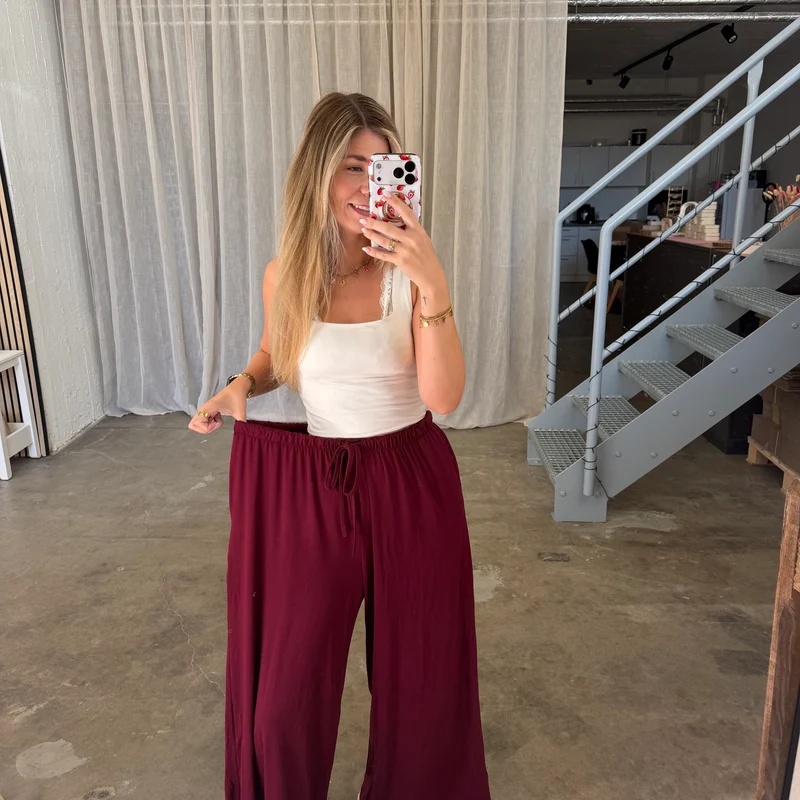 Basic Stoffhose - Bordeaux (XS-XXL)