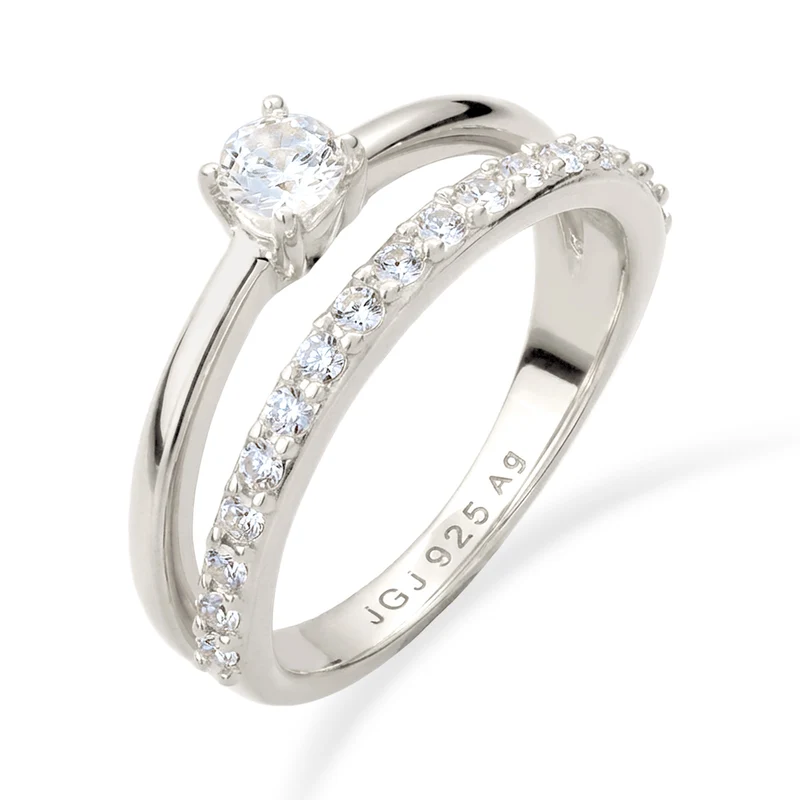 Stapelring | Mit Kristallen von Swarovski® (Weiß)