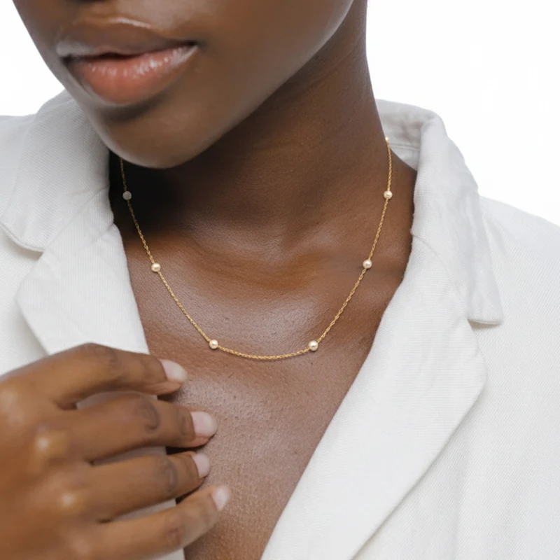 Halskette | Mit Perlen von Swarovski® (Weiß)