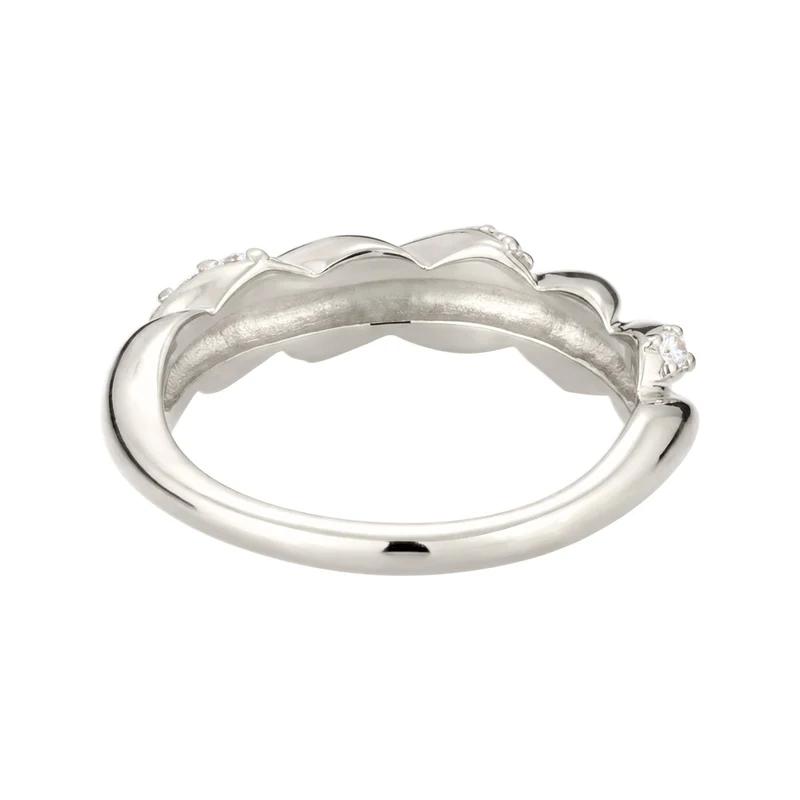 Stapelring Twisted | Mit Kristallen von Swarovski® (Weiß)
