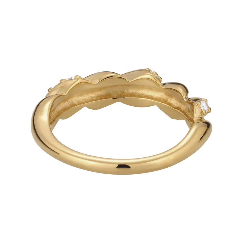 Stapelring Twisted | Mit Kristallen von Swarovski® (Weiß)