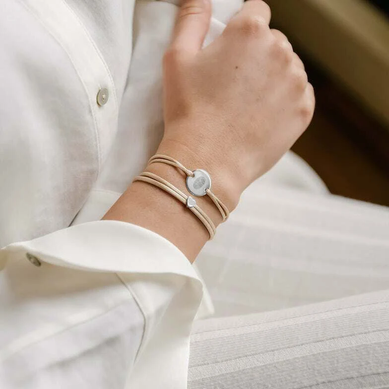 PROUD MOM Heart Armband - Zilver - Gepersonaliseerde Armband