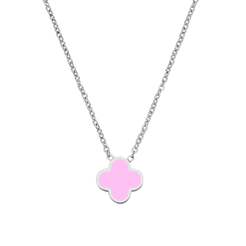 Pink Clover Kette | 18K vergoldet