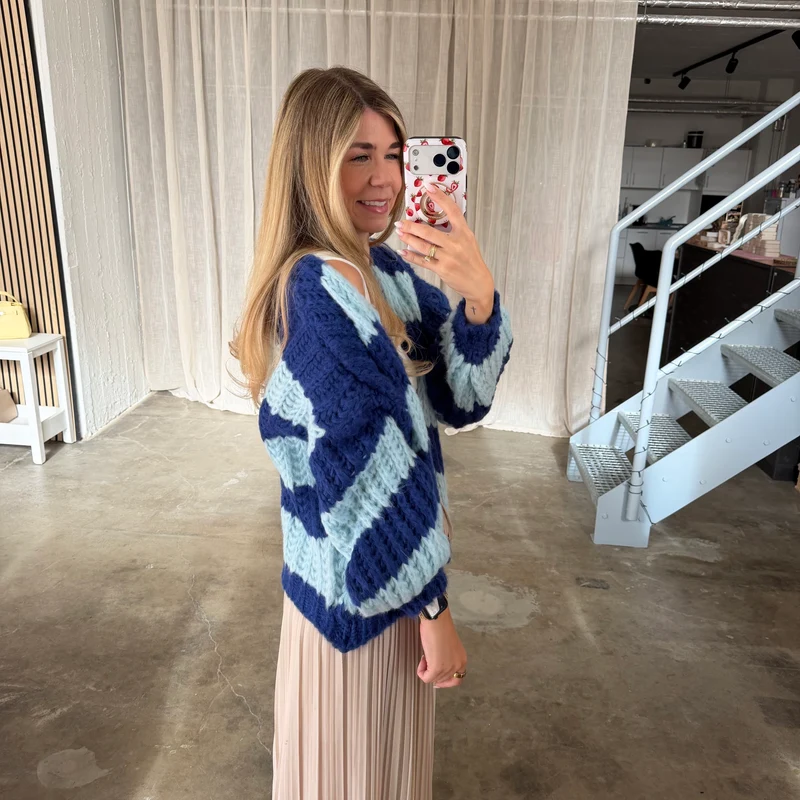 Strickjacke Lima - Double Blue