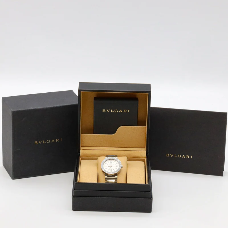 Bulgari BB38SS 38mm White Dial Edelstahl Automatik B&P Dif VS34351