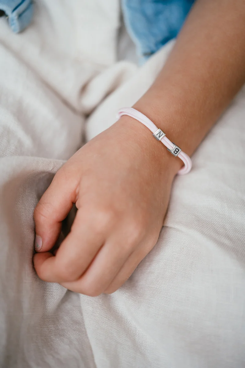 Initial Cube Armband - Zilverkleurig staal - Gepersonaliseerde Armband
