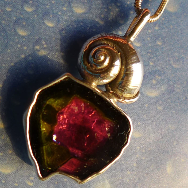 Wassermelonenturmalin maritimer Schmuck