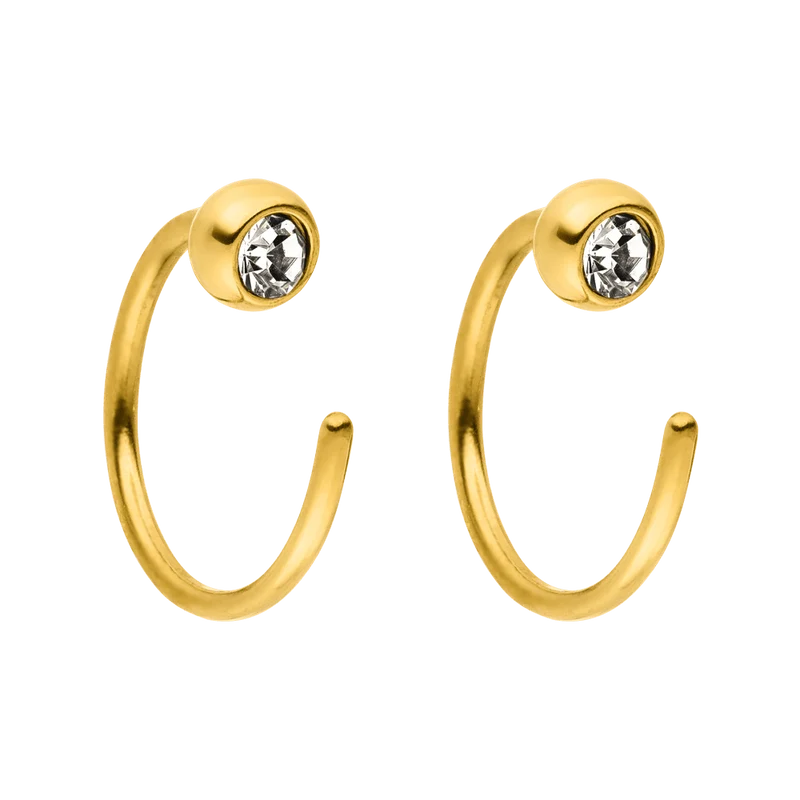 Shine Huggie | 18K vergoldet