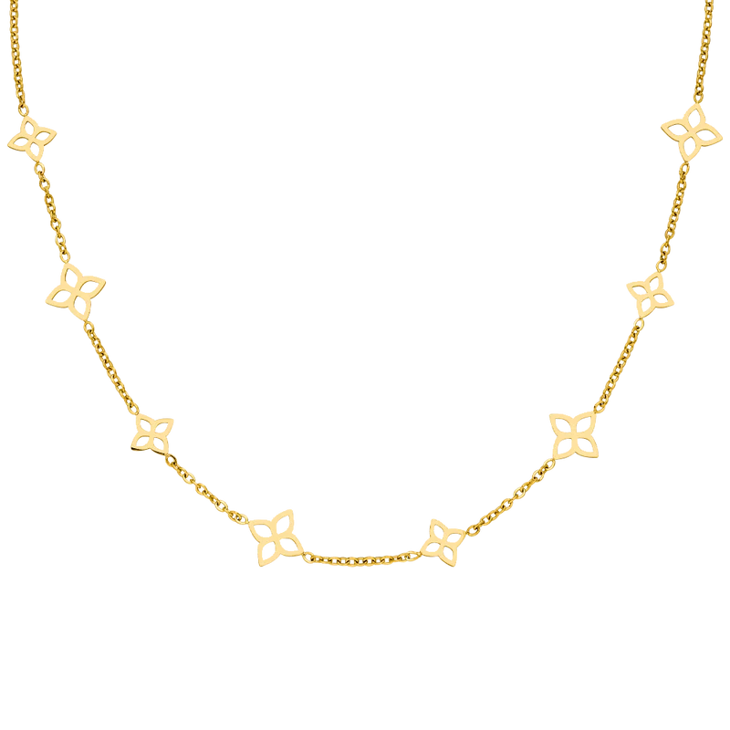 Elegant Flower Kette | 18K vergoldet