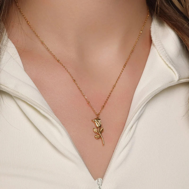 Rosen Kette | 18K vergoldet