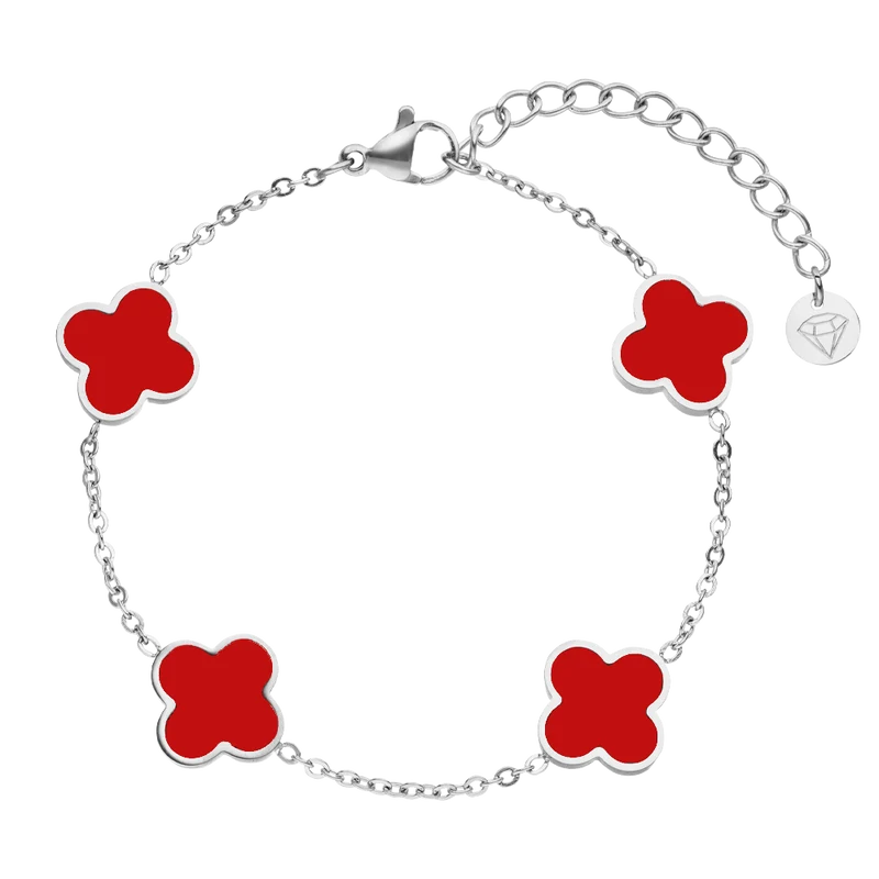 Red Clover Armband | 18K vergoldet